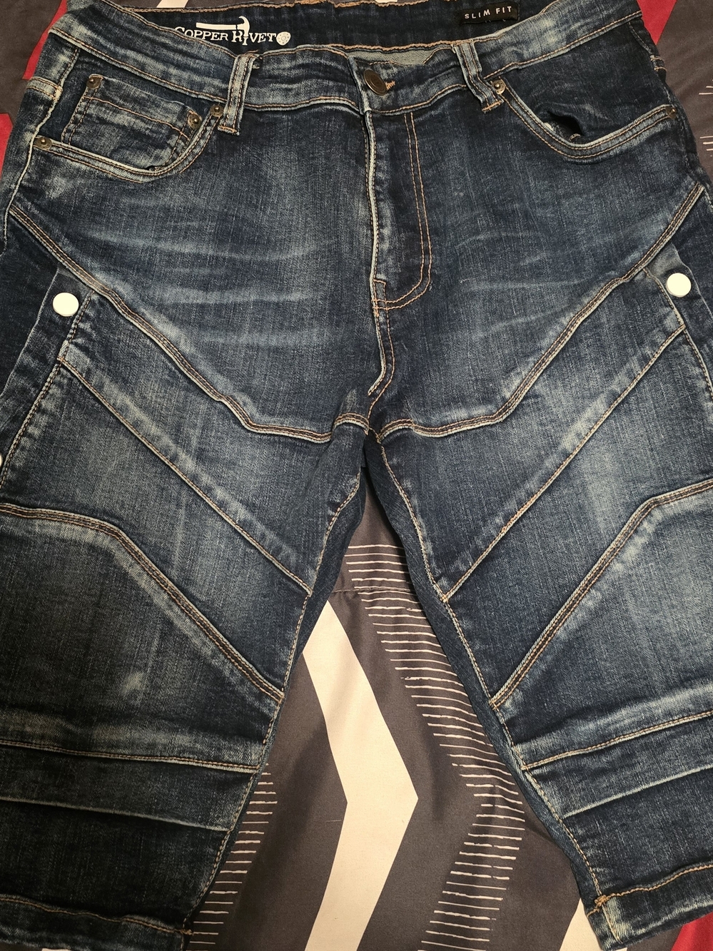 Men's Slim Fit Dark Blue Denim Jeans